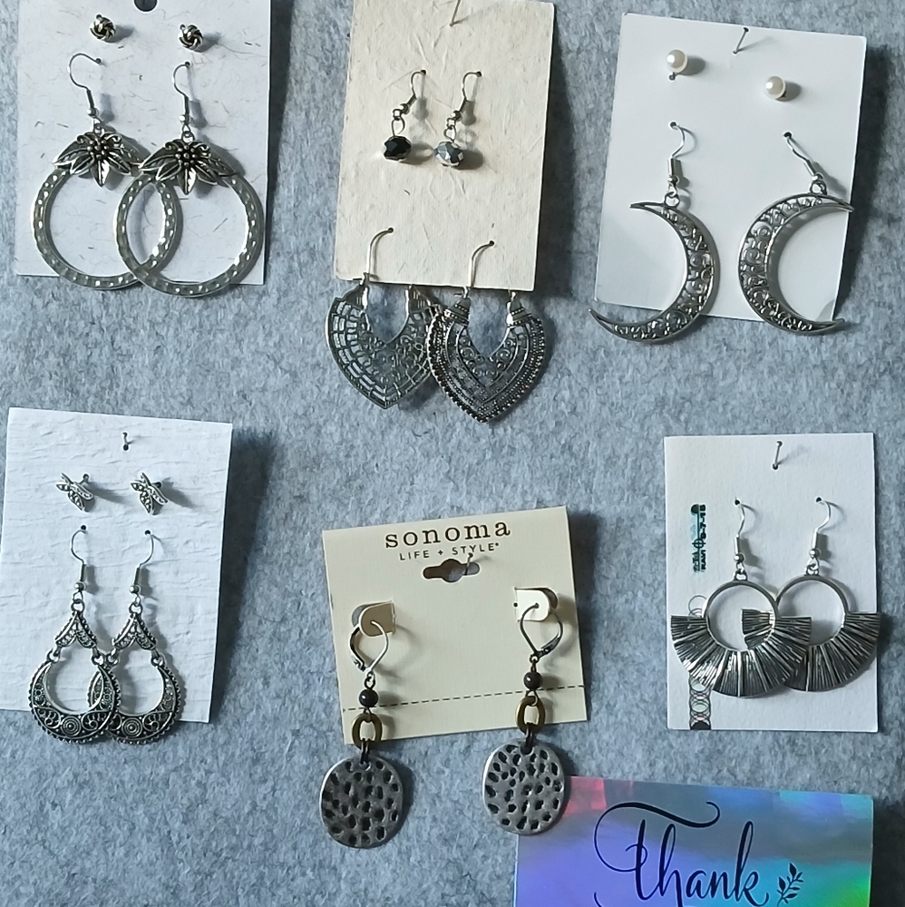 FASHION EARRING BUNDLE SILVERTONE